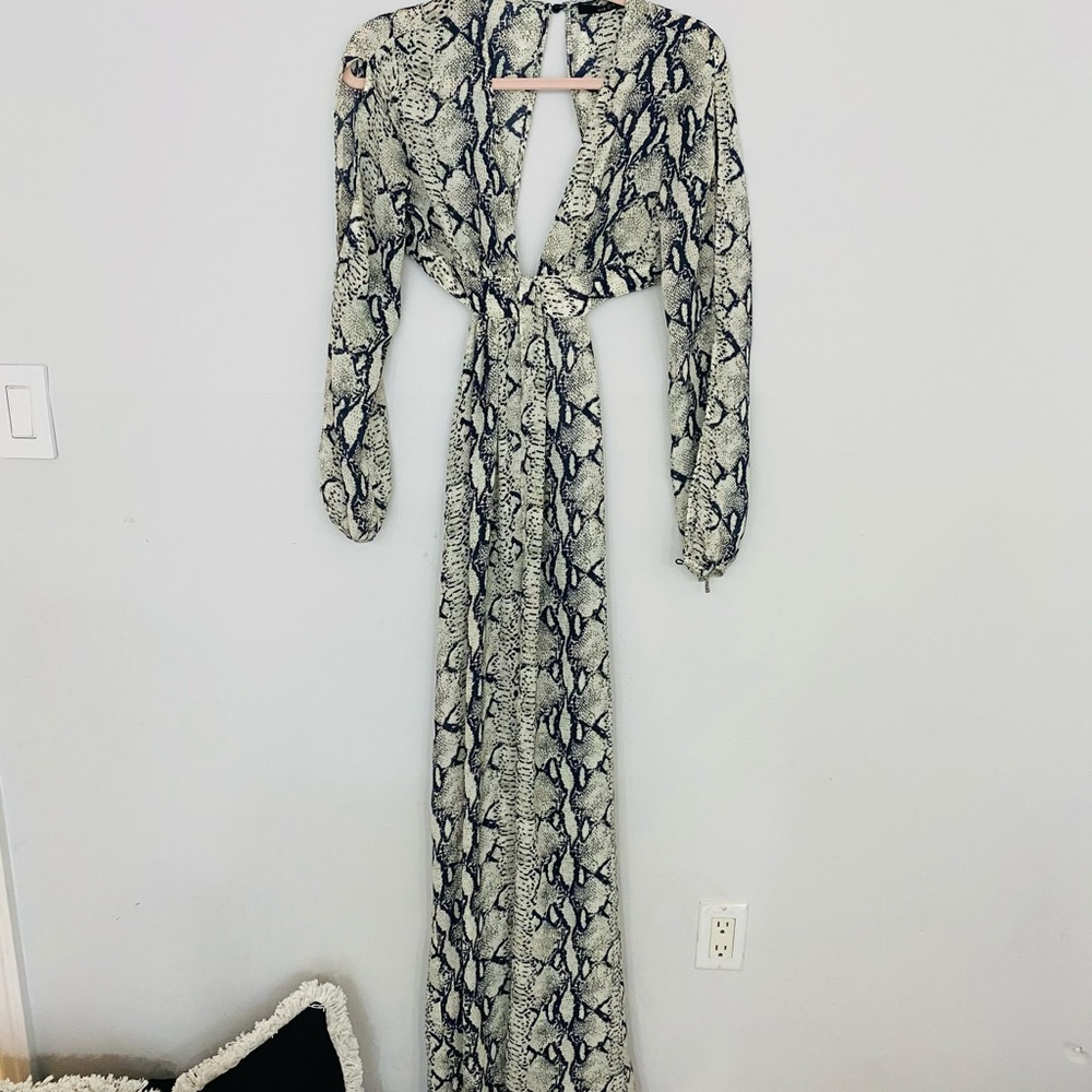 Python Print Pant Jumpsuit - image 1